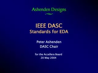 IEEE DASC Standards for EDA