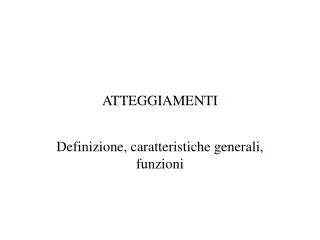 atteggiamenti