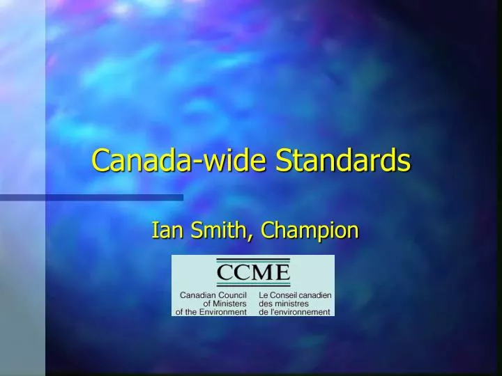 canada wide standards
