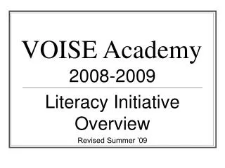 VOISE Academy