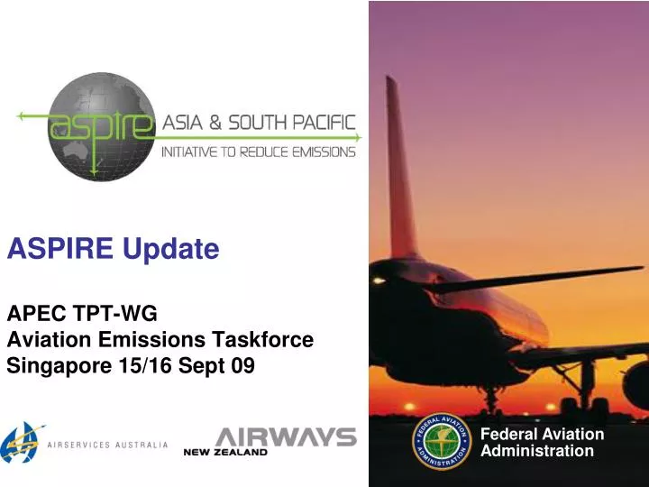 aspire update apec tpt wg aviation emissions taskforce singapore 15 16 sept 09