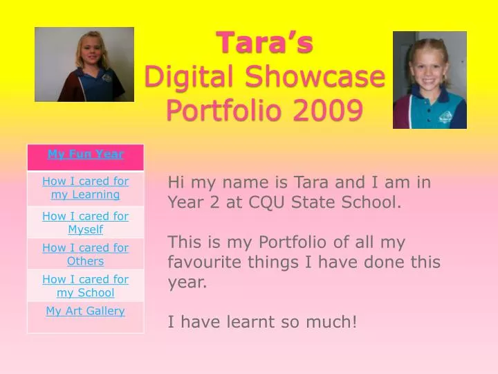 tara s digital showcase portfolio 2009