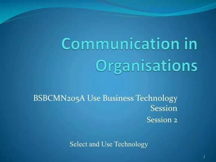 communication in organisations