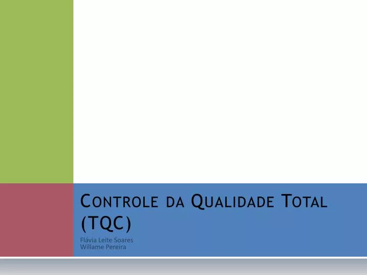 controle da qualidade total tqc