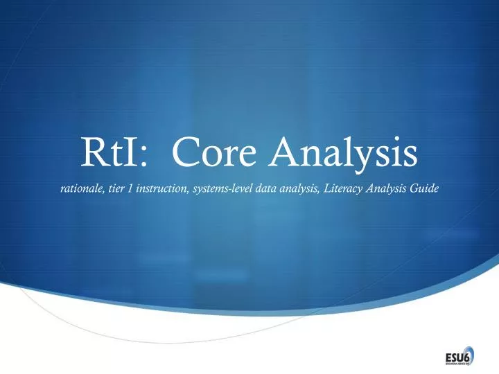 rti core analysis