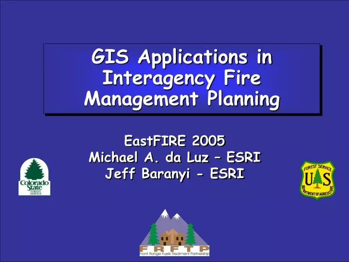gis applications in interagency fire management planning