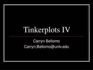 Tinkerplots IV
