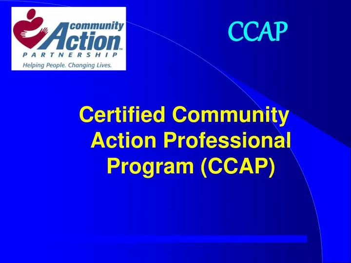 certified community action professional program ccap