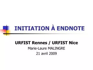 initiation endnote