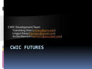 CWIC Futures