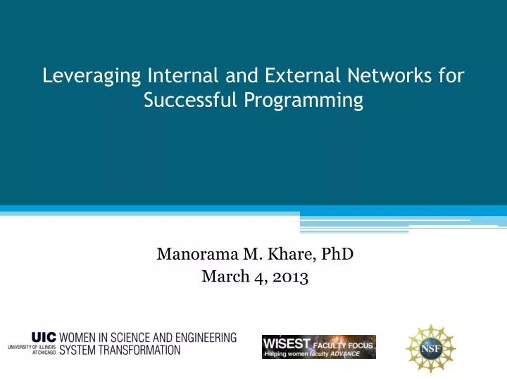 leveraging internal and external networks for successful programming