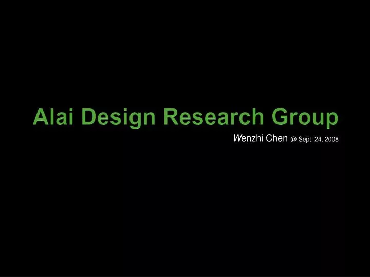 alai design research group