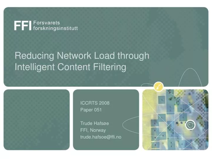 reducing network load through intelligent content filtering