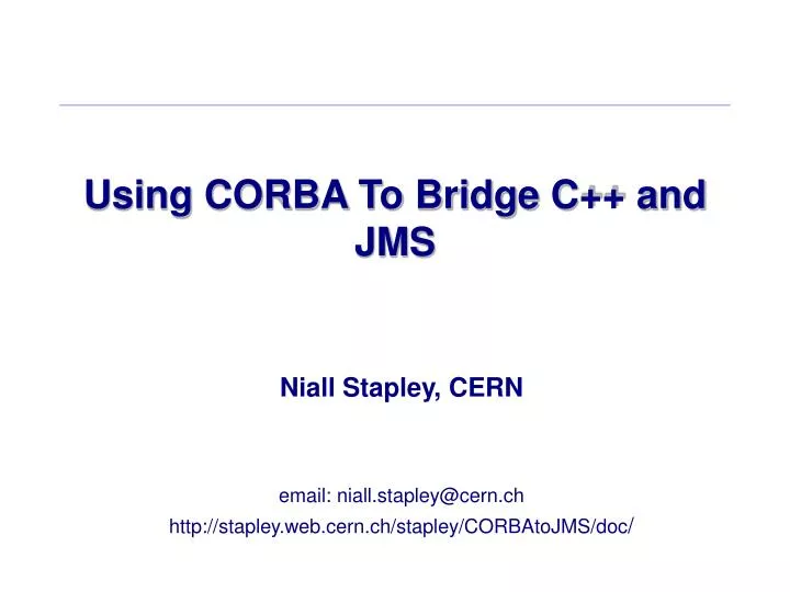using corba to bridge c and jms