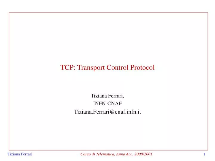 tcp transport control protocol