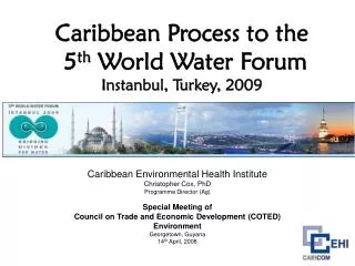 Caribbean Process to the 5 th World Water Forum Instanbul, Turkey, 2009