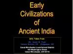 Early Civilizations of Ancient India