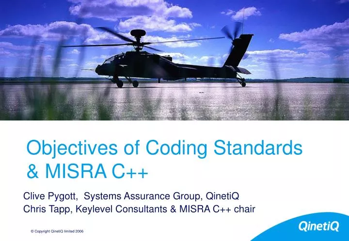 objectives of coding standards misra c