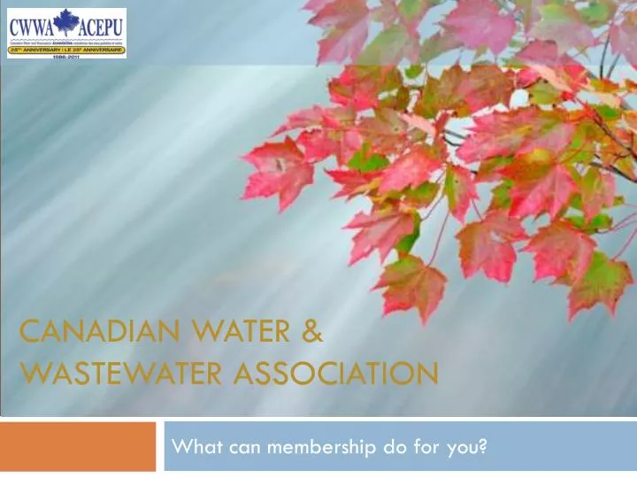 canadian water wastewater association
