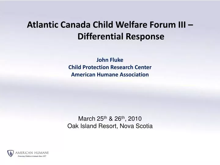 atlantic canada child welfare forum iii differential response