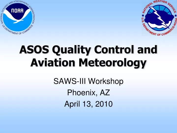 asos quality control and aviation meteorology