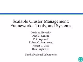 Scalable Cluster Management: Frameworks, Tools, and Systems