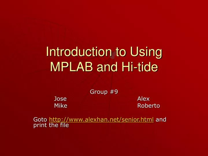 introduction to using mplab and hi tide