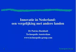 Innovatie in Nederland: een vergelijking met andere landen