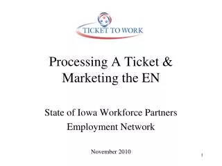 Processing A Ticket &amp; Marketing the EN