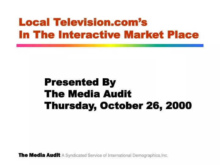 local television com s in the interactive market place