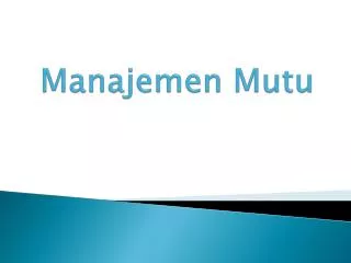 manajemen mutu