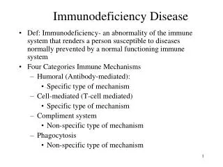 Immunodeficiency Disease