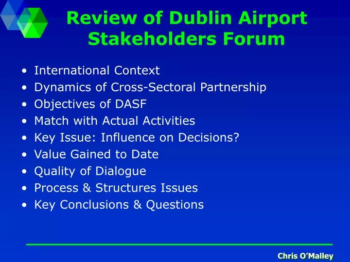 review of dublin airport stakeholders forum
