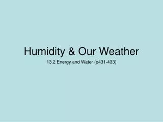 humidity our weather