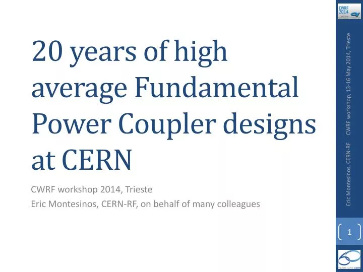 20 years of high average fundamental power coupler designs at cern