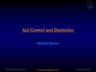 ALS Control and Electronics