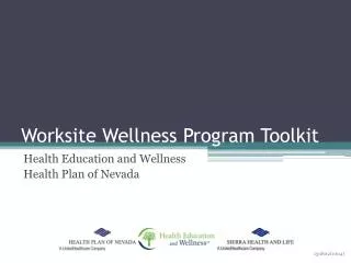 Worksite Wellness Program Toolkit