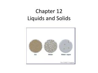 Chapter 12 Liquids and Solids