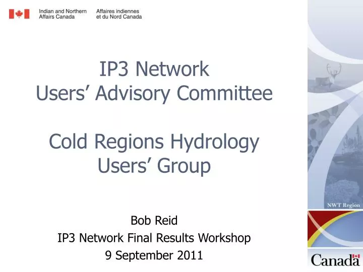ip3 network users advisory committee cold regions hydrology users group