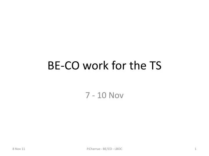 be co work for the ts