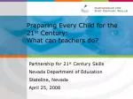 Preparing Every Child for the 21 st Century: What can teachers do? - slide 1