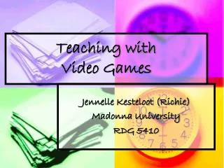 Teaching with Video Games