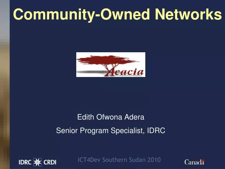 edith ofwona adera senior program specialist idrc