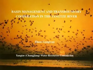 BASIN MANAGEMENT AND TRANSBOUNDARY COOPERATION IN THE YANGTZE RIVER