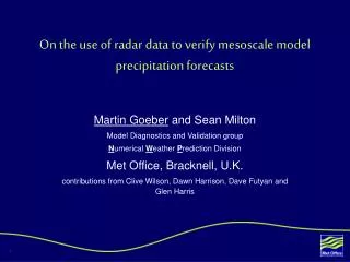 On the use of radar data to verify mesoscale model precipitation forecasts