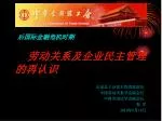 后国际金融危机时期 劳动关系及企业民主管理的再认识 - slide 1