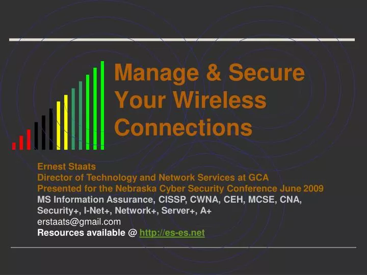 manage secure your wireless connections