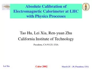 Absolute Calibration of Electromagnetic Calorimeter at LHC with Physics Processes