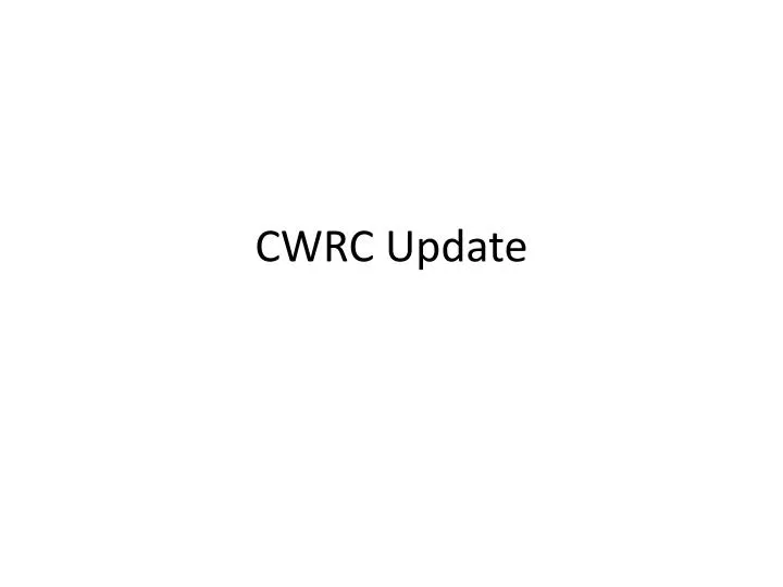 cwrc update