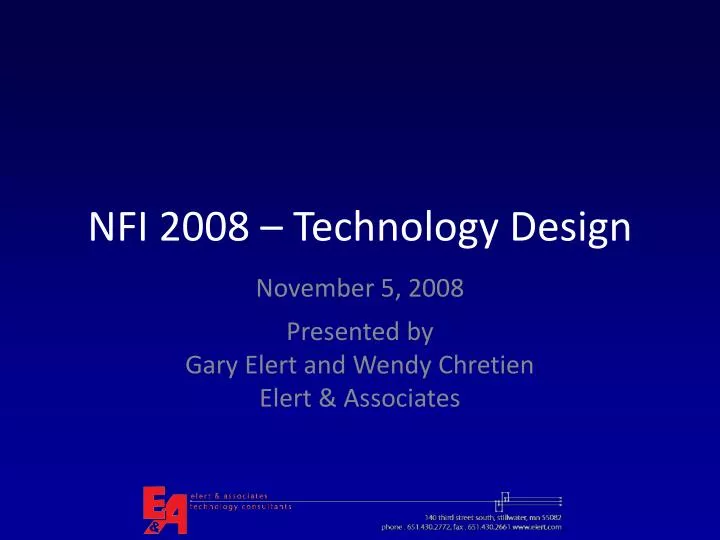 nfi 2008 technology design